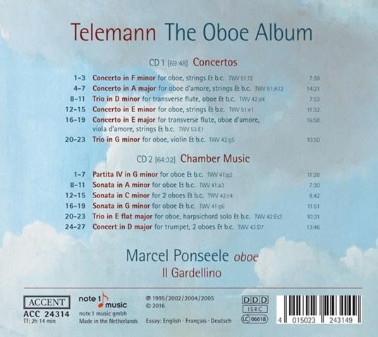 Oboe Album - CD Audio di Georg Philipp Telemann - 3