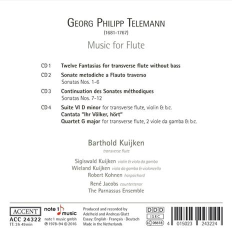 Musica per Liuto - CD Audio di Georg Philipp Telemann - 2