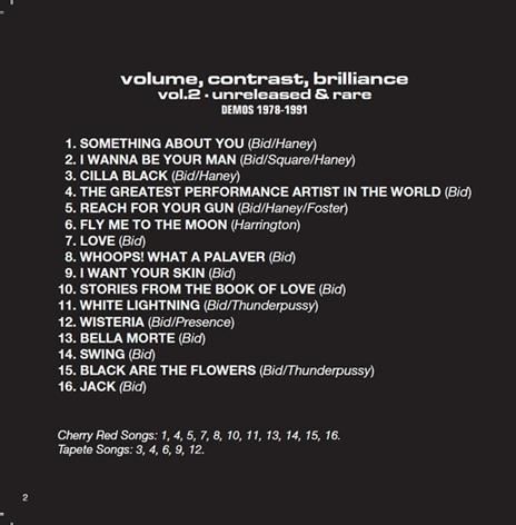Volume, Contrast, Brilliance. Unreleased & Rare vol.2 - CD Audio di Monochrome Set - 2