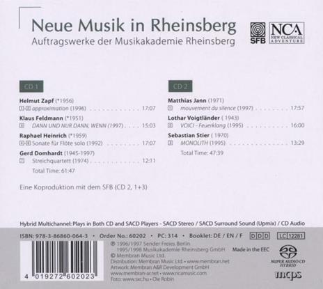 Neue Musik in Rheinsberg - CD Audio - 2