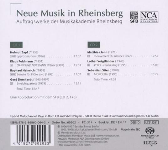 Neue Musik in Rheinsberg - CD Audio - 2