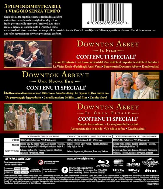 Downton Abbey. Collezione Completa Film (3 Blu-ray) di Simon Curtis,Michael Engler - 2