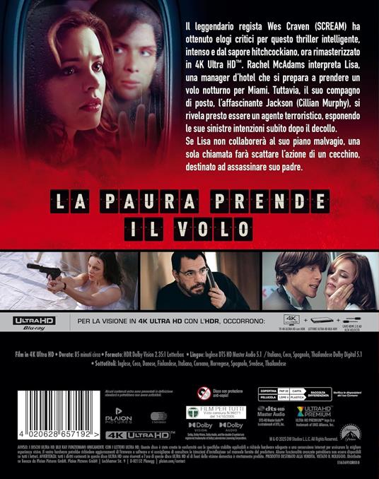 Red Eye (Blu-ray + Blu-ray Ultra HD 4K) di Wes Craven - Blu-ray + Blu-ray Ultra HD 4K - 3