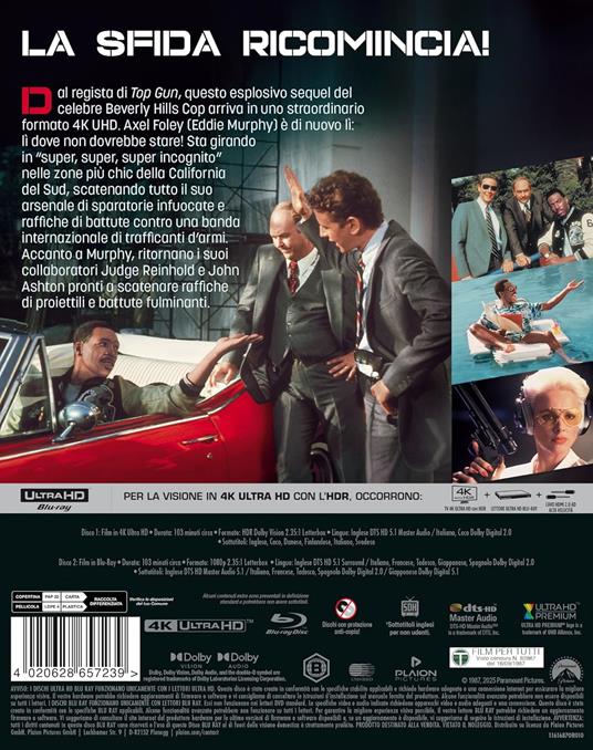 Beverly Hills Cop II - Un Piedipiatti A Beverly Hills (Blu-ray + Blu-ray Ultra HD 4K) di Tony Scott - Blu-ray + Blu-ray Ultra HD 4K - 3