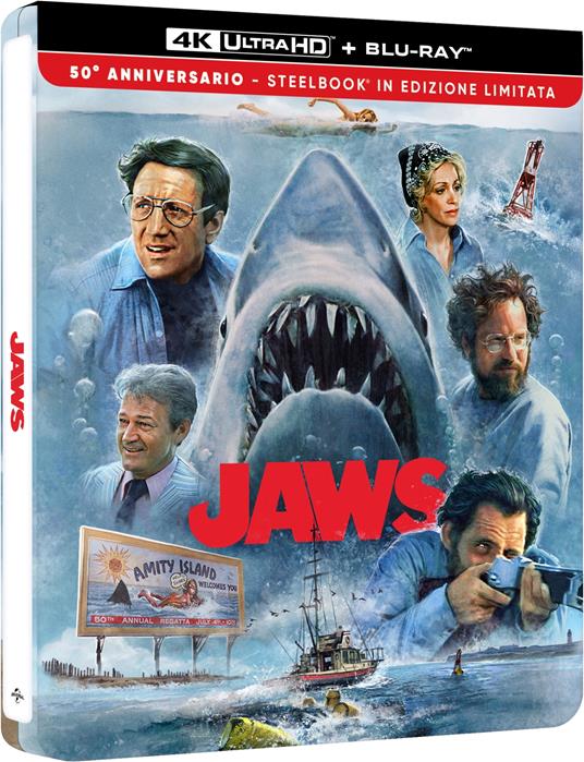 Lo squalo (Collector's Edition 50 Anniversario) (4K Ultra Hd+Blu-Ray) di Steven Spielberg - Blu-ray + Blu-ray Ultra HD 4K