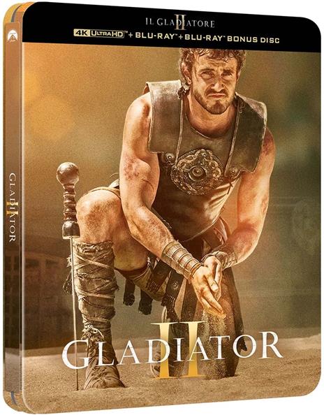 Il Gladiatore 2. Limited Steelbook (4K Ultra Hd+2 Blu-Ray) di Ridley Scott - Blu-ray + Blu-ray Ultra HD 4K