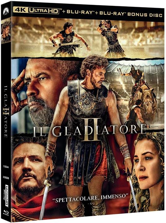 Il Gladiatore 2 (4K Ultra Hd+2 Blu-Ray) di Ridley Scott - Blu-ray + Blu-ray Ultra HD 4K