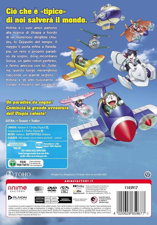 Doraemon. Il Film. Nobita E L'Utopia Celeste (DVD) di Takumi Doyama - DVD - 3