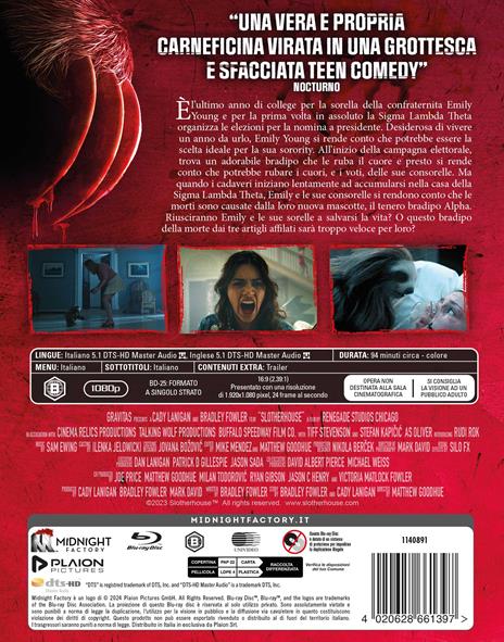 Slotherhouse (Blu-ray) di Matthew Goodhue - Blu-ray - 2