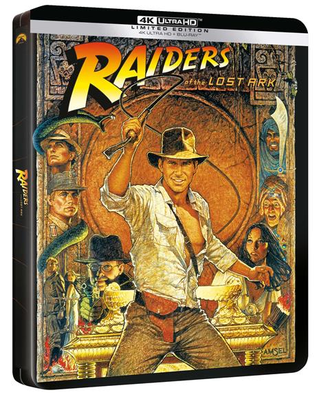 Indiana Jones e i predatori dell'arca perduta. Steelbook (Blu-ray + Blu-ray Ultra HD 4K) di Steven Spielberg - Blu-ray + Blu-ray Ultra HD 4K