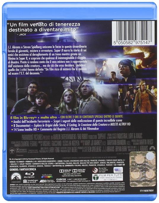Super 8 (Blu-ray) di J. J. Abrams - Blu-ray - 2