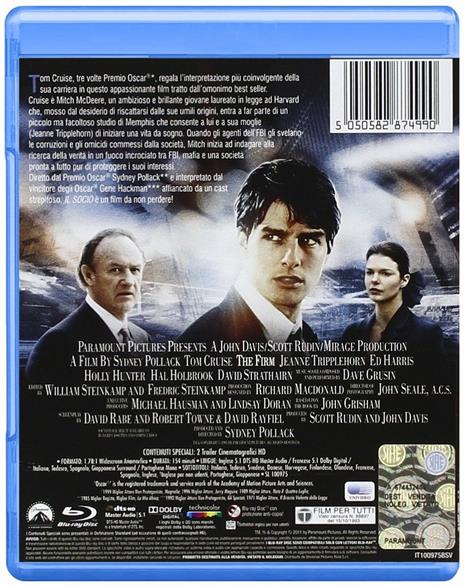 Il socio (Blu-ray) di Sydney Pollack - Blu-ray - 3