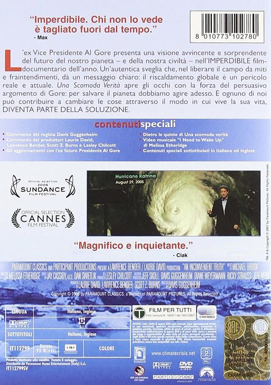 Una scomoda verità (DVD) di Davis Guggenheim - DVD - 2