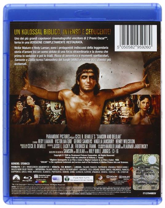 Sansone e Dalila (Blu-ray) di Cecil B. DeMille - Blu-ray - 2