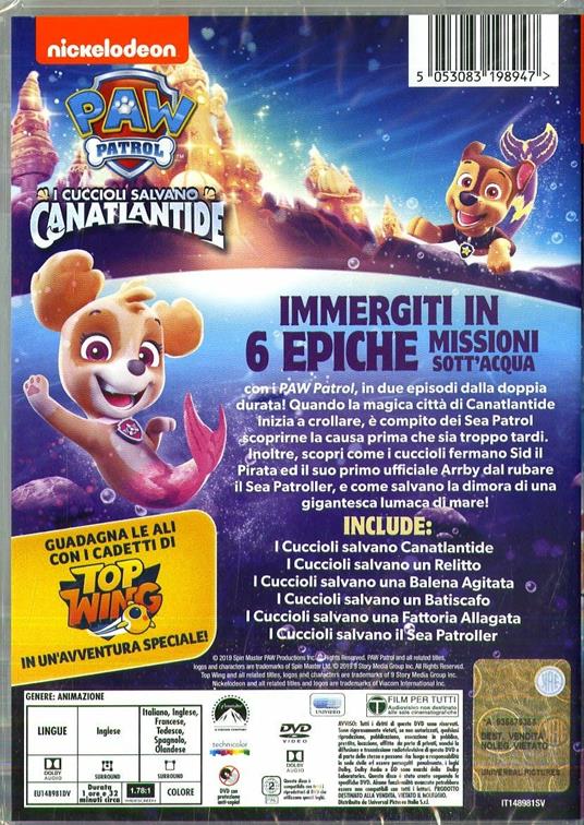 Paw Patrol. I cuccioli salvano Canatlantide (DVD) - DVD - 2