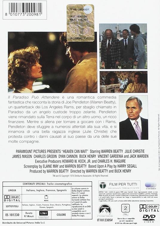 Il Paradiso può attendere (DVD) di Warren Beatty,Buck Henry - DVD - 2