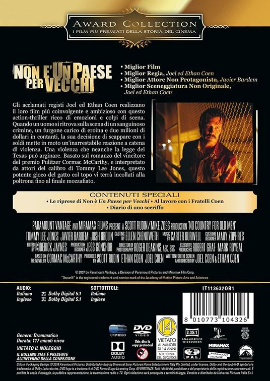 Non è un paese per vecchi (DVD) di Ethan Coen,Joel Coen - DVD - 2
