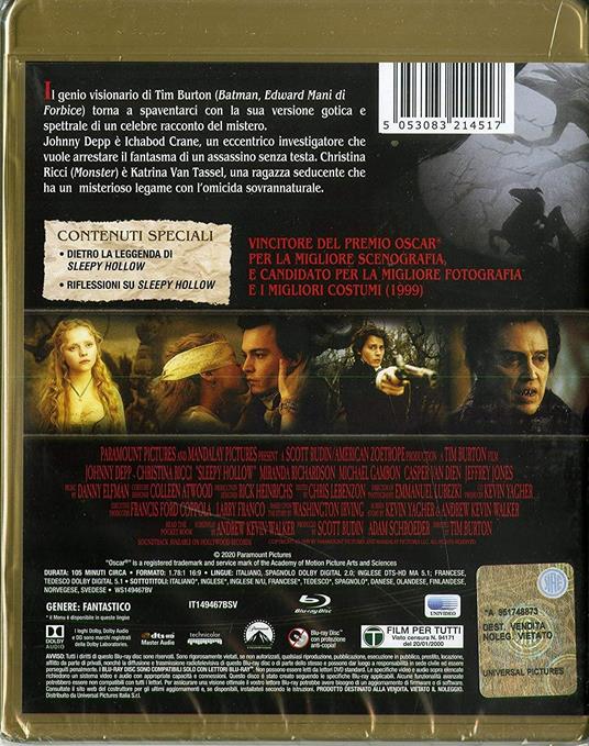 Il mistero di Sleepy Hollow (Blu-ray) di Tim Burton - Blu-ray - 2