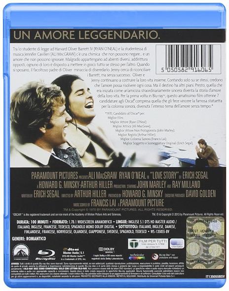 Love Story (Blu-ray) di Arthur Hiller - Blu-ray - 2