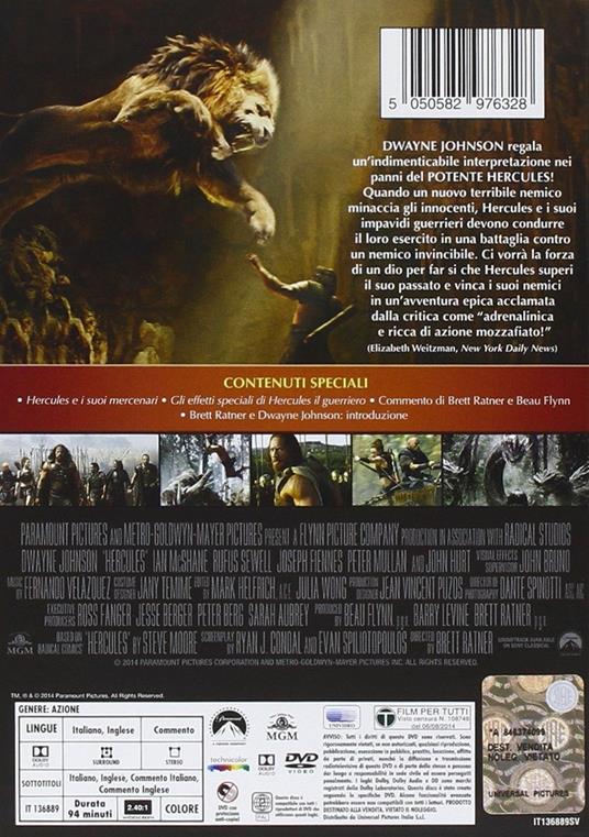 Hercules. Il guerriero (DVD) di Brett Ratner - DVD - 2