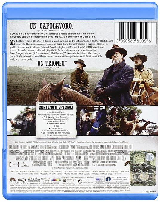Il Grinta (Blu-ray) di Ethan Coen,Joel Coen - Blu-ray