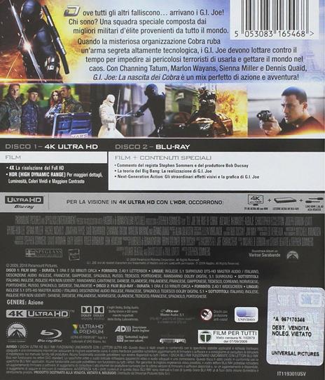 G.I. Joe. La nascita dei Cobra (Blu-ray + Blu-ray Ultra HD 4K) di Stephen Sommers - Blu-ray + Blu-ray Ultra HD 4K - 2