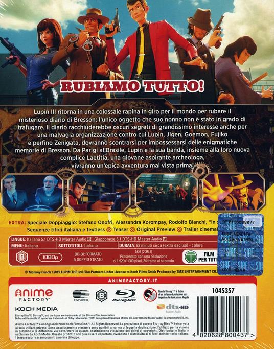 Lupin III. The First (Blu-ray) di Takashi Yamazaki - Blu-ray - 2