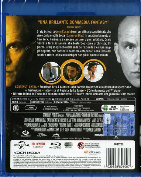 Essere John Malkovich (Blu-ray) di Spike Jonze - Blu-ray - 2