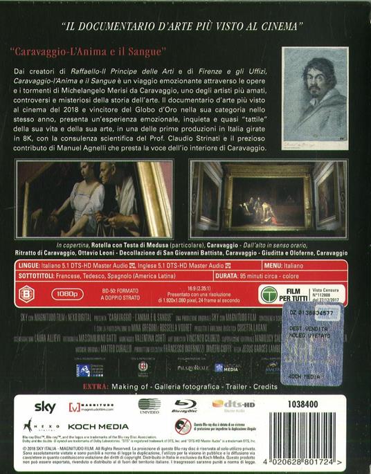Caravaggio. L'anima e il sangue (Blu-ray) di Jesus Garces Lambert - Blu-ray - 2