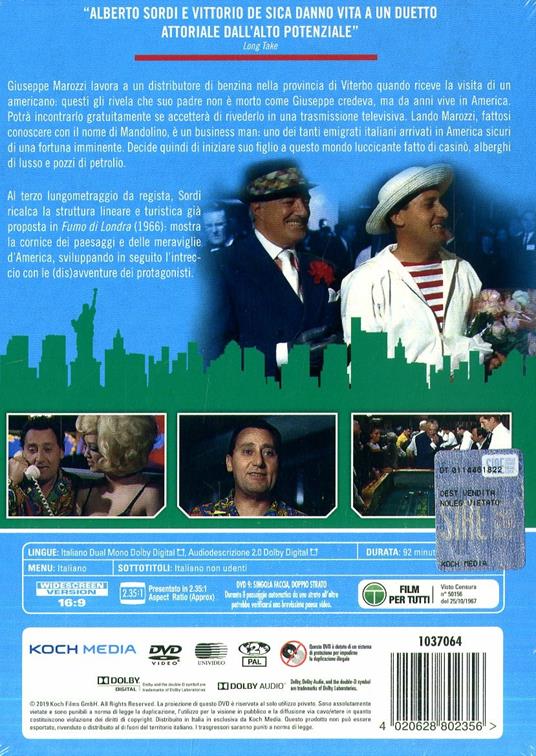 Un italiano in America (DVD) di Alberto Sordi - DVD - 2
