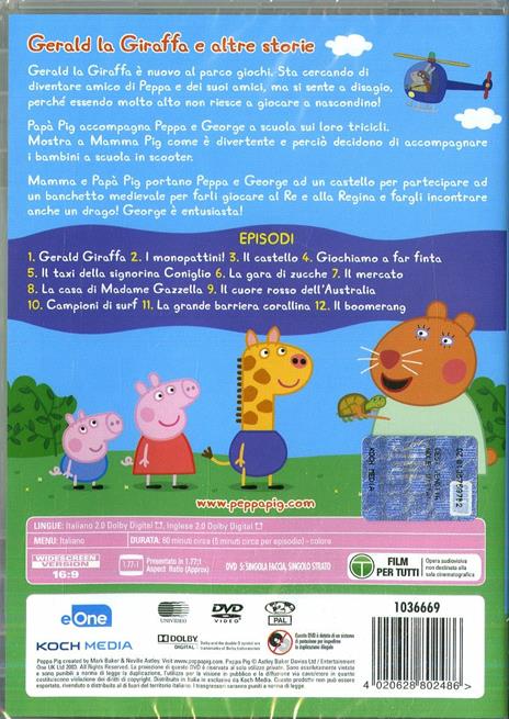Peppa Pig. Gerald la giraffa (DVD) di Neville Astley,Mark Baker - DVD - 2