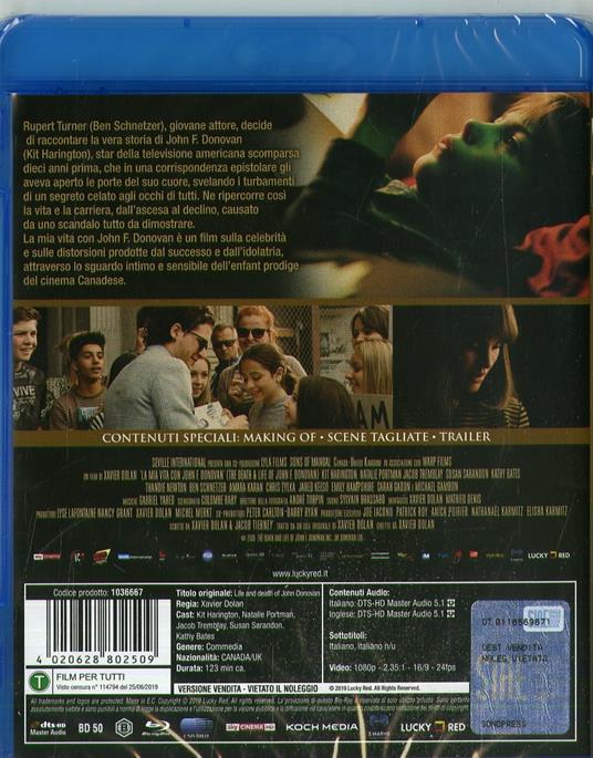 La mia vita con John F. Donovan (Blu-ray) di Xavier Dolan - Blu-ray - 2