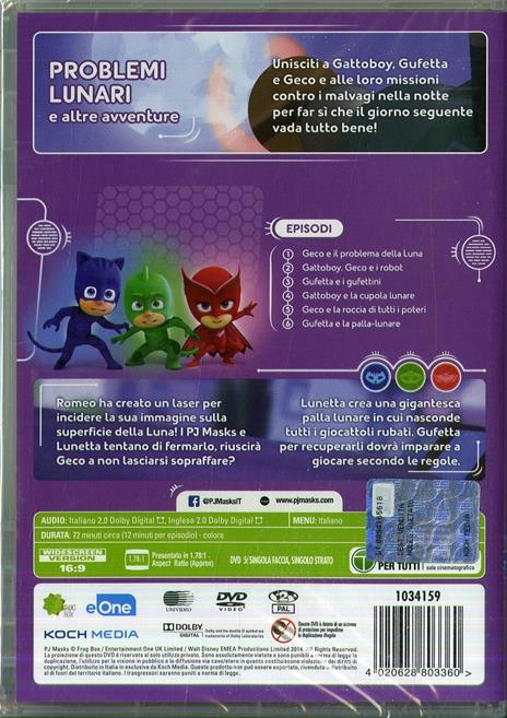 PJ Masks. Problemi lunari (DVD) di Christian De Vita,Wilson Dos Santos - DVD - 2