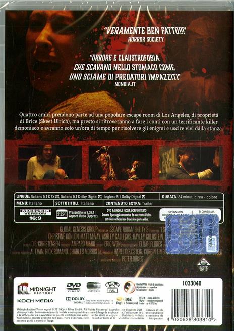 Escape Room. The Game (DVD) di Peter Dukes - DVD - 2