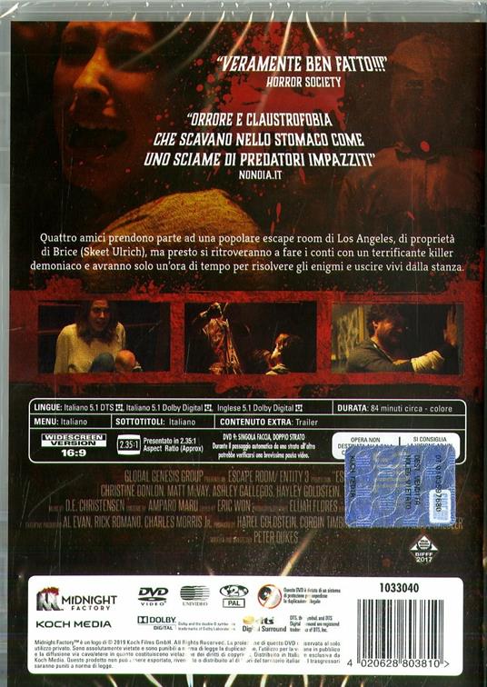 Escape Room. The Game (DVD) di Peter Dukes - DVD - 2