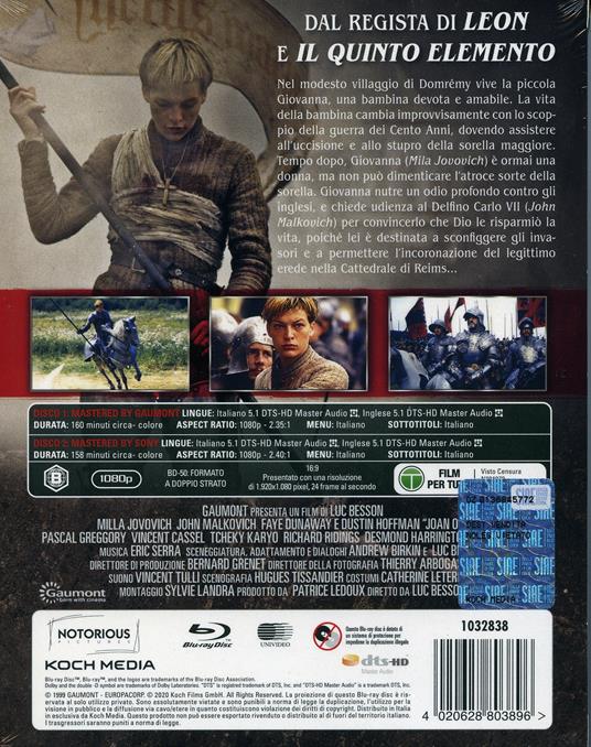 Giovanna d'Arco (2 Blu-ray) di Luc Besson - Blu-ray - 2