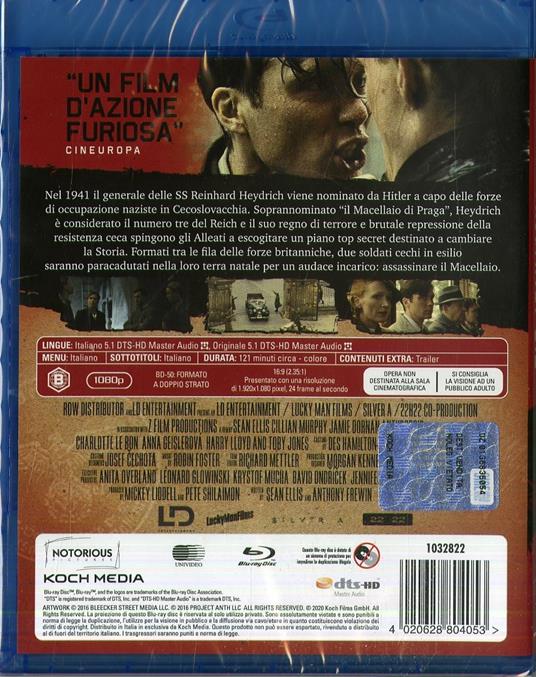 Missione Anthropoid (Blu-ray) di Sean Ellis - Blu-ray - 2