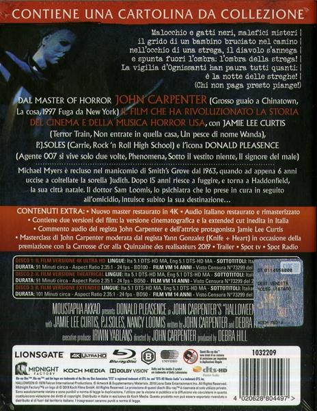 Halloween. La notte delle streghe (Blu-ray + Blu-ray Ultra HD 4K) di John Carpenter - Blu-ray + Blu-ray Ultra HD 4K - 3