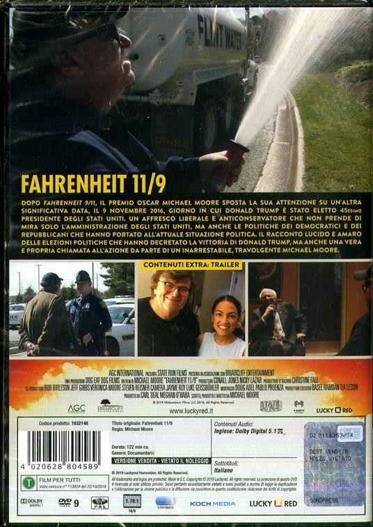 Fahrenheit 11/9 (DVD) di Michael Moore - DVD - 2