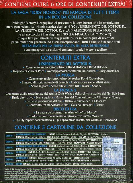 La Mosca Film Collection (6 DVD) di David Cronenberg,Kurt Neumann,Edward Bernds,Don Sharp,Chris Walas - 3