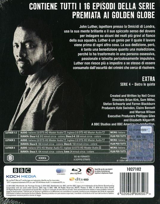 Luther. Stagioni 1 - 4. Serie TV ita (5 Blu-ray) di Sam Miller,Brian Kirk,Stefan Schwartz - Blu-ray - 2