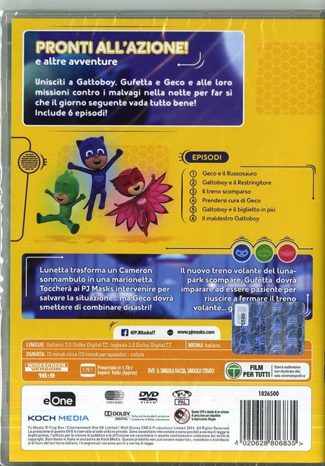 Pj Masks. Super Pigiamini. Pronti all'azione! Gufetta edition. Con maschera (DVD) di Christian De Vita,Wilson Dos Santos - DVD - 2