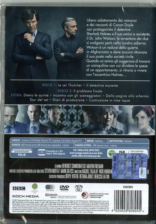 Sherlock. Stagione 4. Serie TV ita (2 DVD) di Paul McGuigan,Euros Lyn,Toby Haynes - DVD - 2