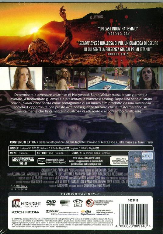 Starry Eyes. Limited Edition con Booklet (DVD) di Kevin Kolsch,Dennis Widmyer - DVD - 2