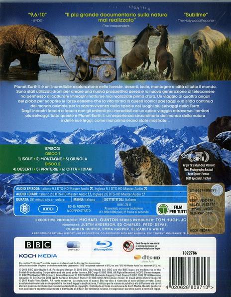 Planet Earth II (2 Blu-ray) di Justin Anderson,Ed Charles,Fredi Devas,Chadden Hunter,Emma Napper - Blu-ray - 2