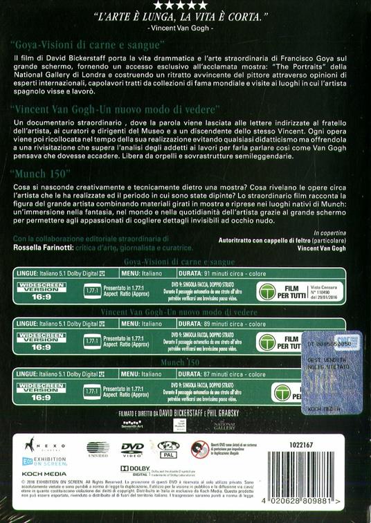 Goya, Van Gogh, Munch. I visionari dell'emozione. Collector's Edition (3 DVD) di David Bickerstaff,Phil Grabsky,Ben Harding - DVD - 2