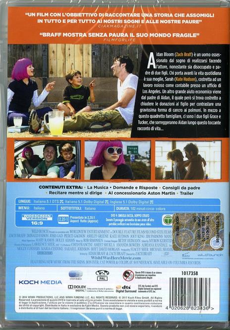 I Wish I Was Here (DVD) di Zach Braff - DVD - 2