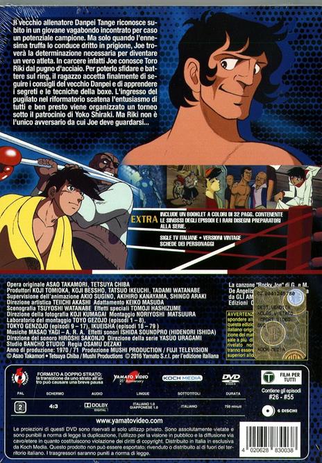 Rocky Joe. Serie 1. Box 2 (6 DVD) di Osamu Dezaki,Yoshiyuki Tomino,Noboru Ishiguro,Soji Yoshikawa,Hideo Nishimaki - DVD - 3