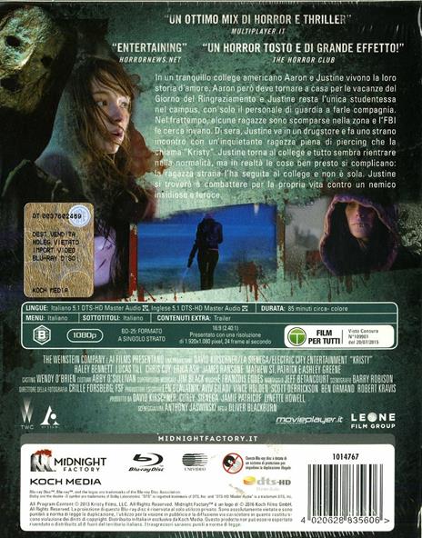 Kristy<span>.</span> Limited Edition di Oliver Blackburn - Blu-ray - 2