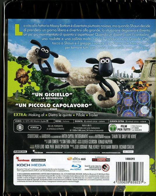 Shaun, vita da pecora. Il film di Mark Burton,Richard Starzak - Blu-ray - 2
